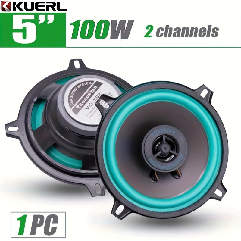 KUERL 12.7cm HIFI Coaxial Speaker 100W 2-Way Car Audio Music Stereo Green