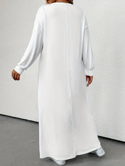 Casual Dress Women's Plus Letter Print Drop Shoulder Maxi Dress