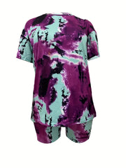Tie Dye Tee & Shorts Set