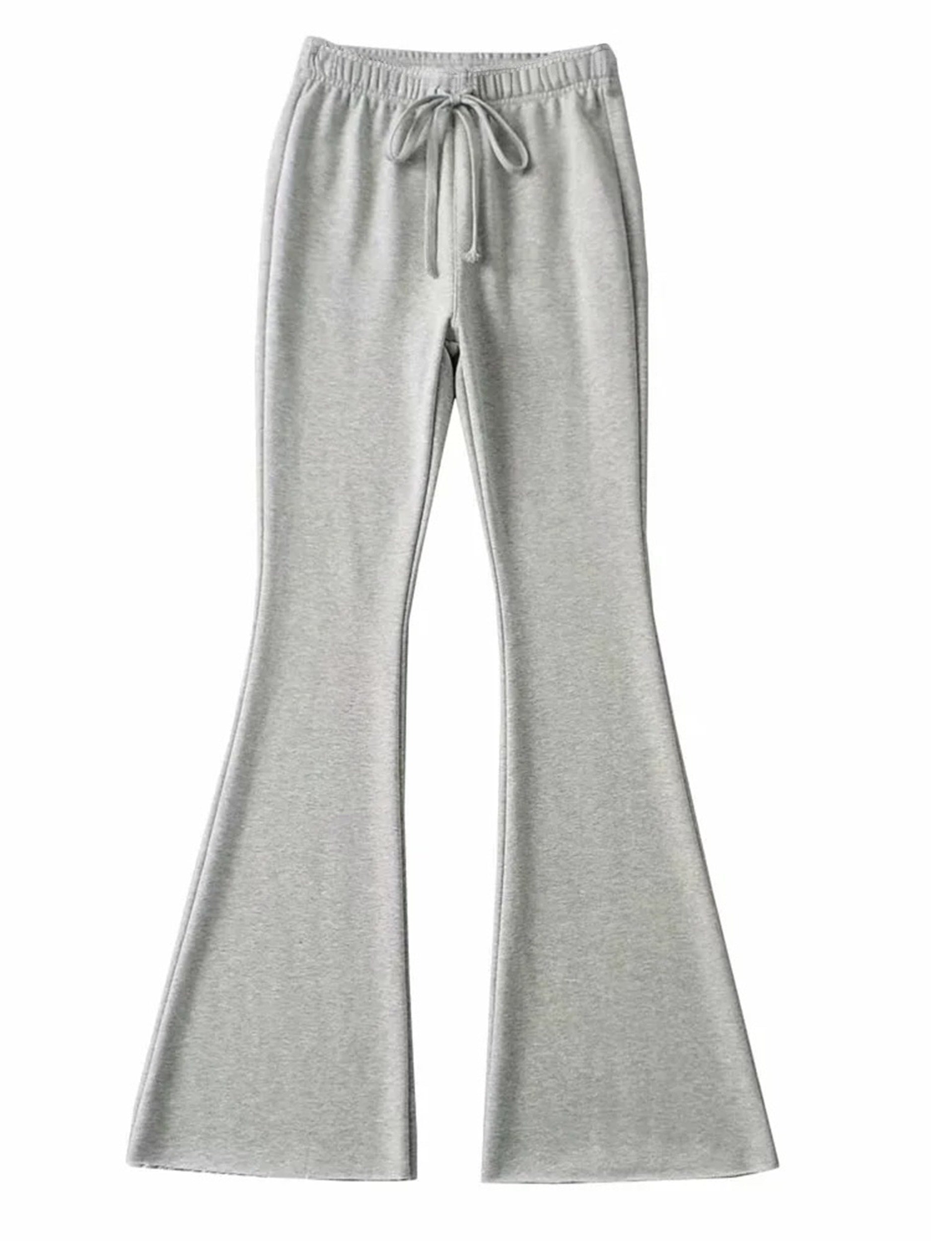 Flared Yoga Pants High Waist Drawstring Elastic Waist Sports Trousers