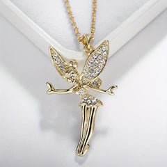 Plated Fairy Pendant Necklace for Girls