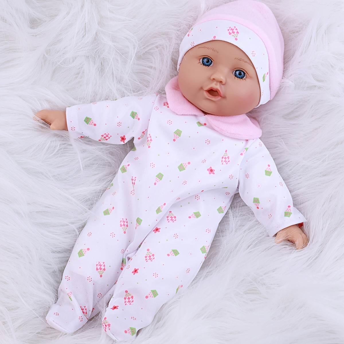Realistic 33cm Reborn Baby Doll Soft Vinyl Body Newborn Pink