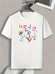 Number Print Men's Graphic T shirt Casual Comfy Tees For Summer