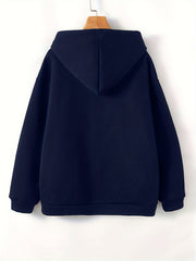 Casual Fleece Hooded Sweatshirt Women's Zip Up Hoodie