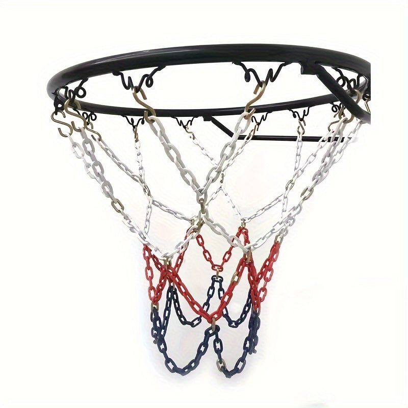 18in Steel Basketball Net Heavy Duty Replaceable S Hook Outdoor Courts