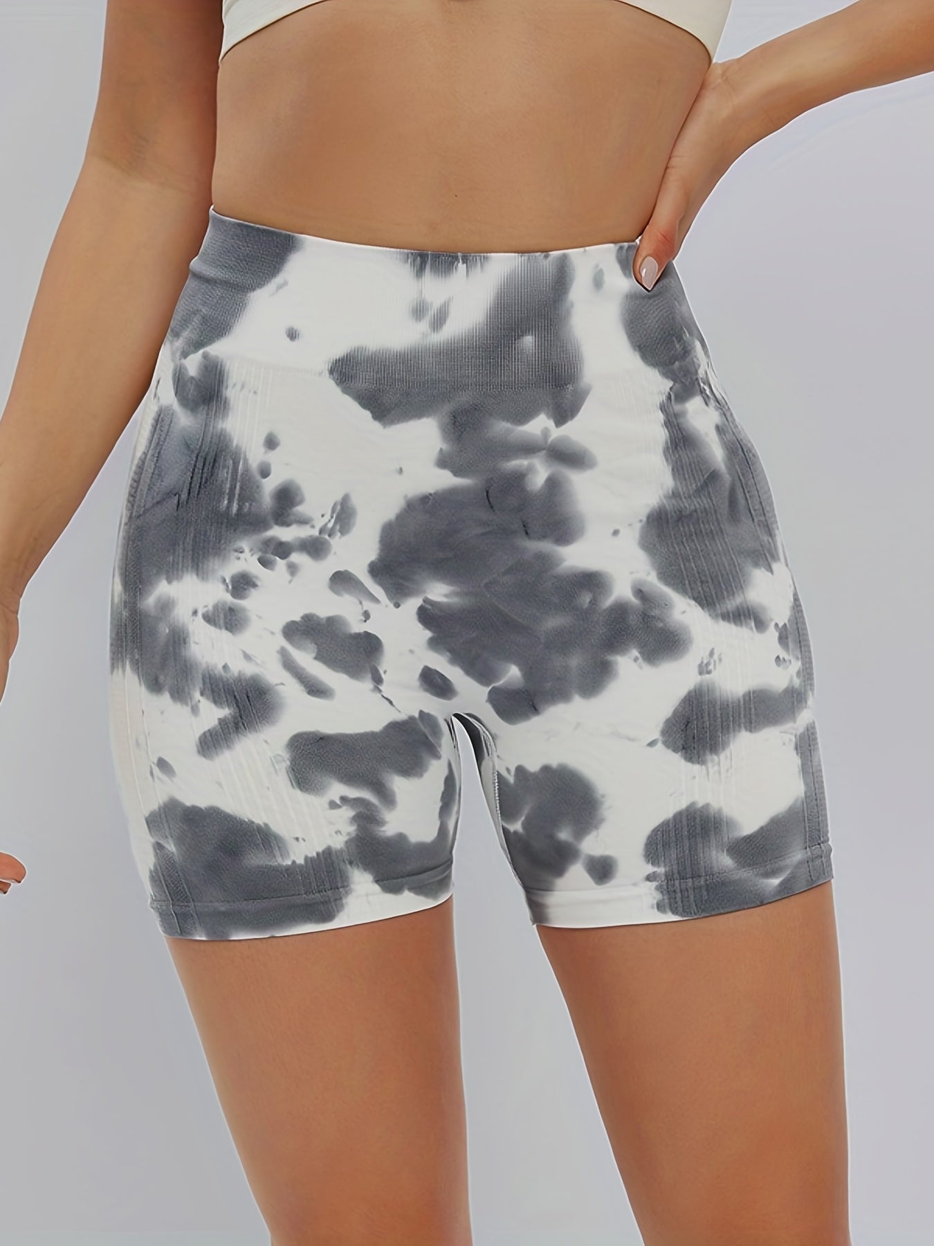 Tie Dye High Waist Sports Shorts for Women
