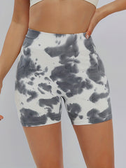 Tie Dye High Waist Sports Shorts for Women