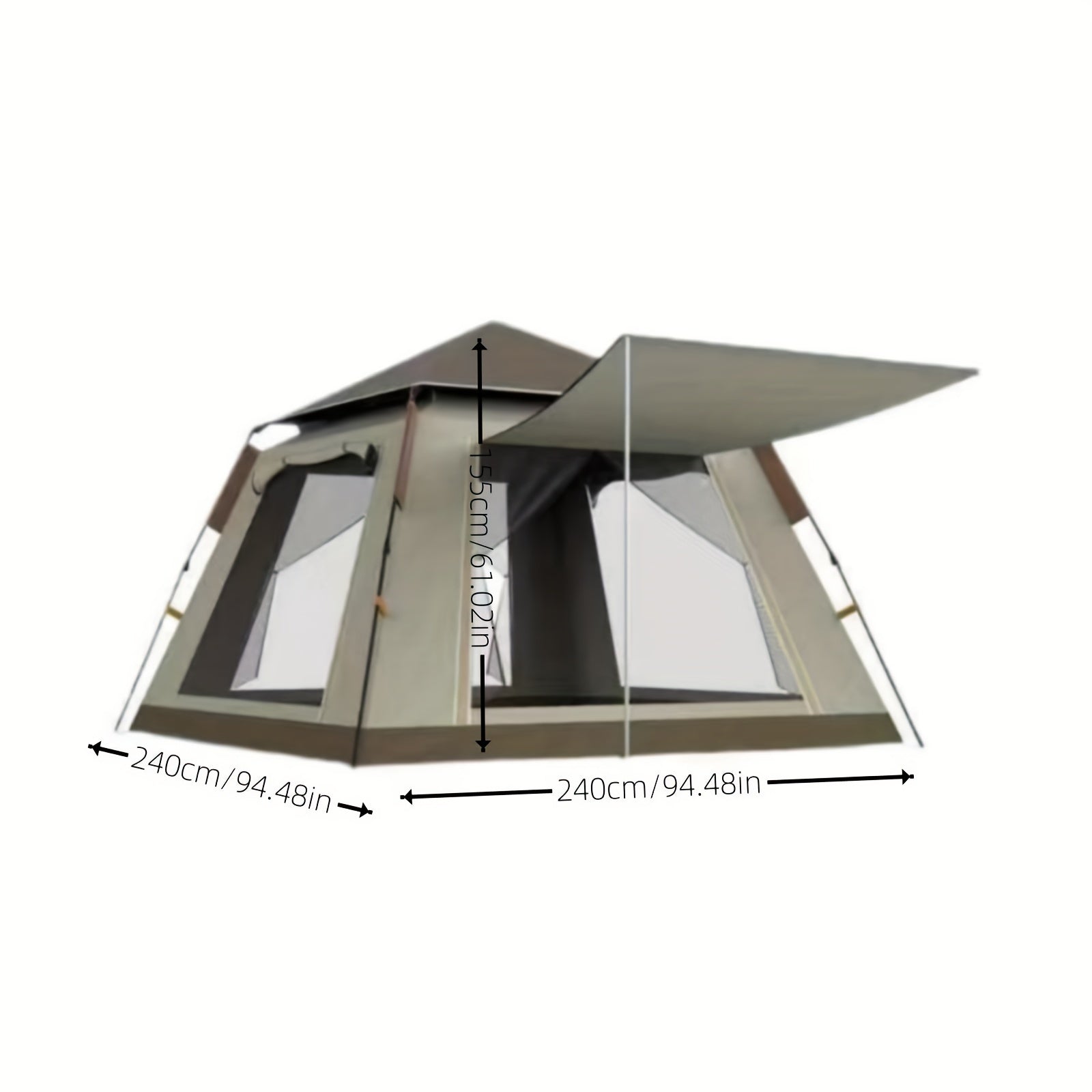 Beach Camping Tent for 2-3 Person Sun Shelters Portable Tent with Two Doors