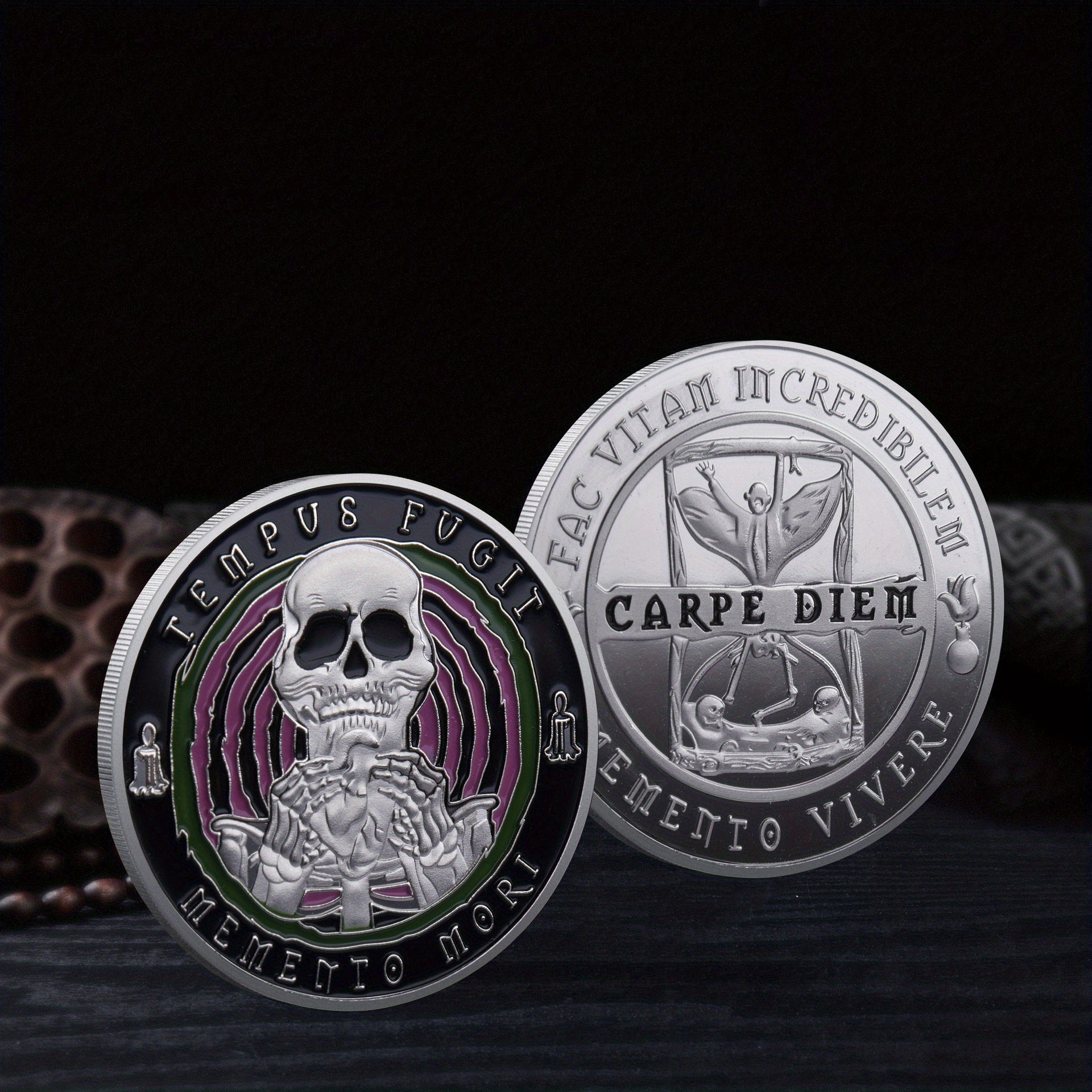 Skull Pirates Halloween Challenge Coin Unique Souvenir for Christmas