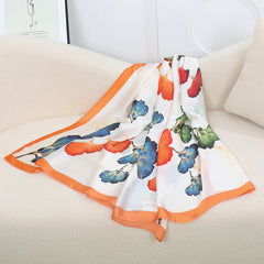 Ethnic Wind Leaf Scarf Women's Colorful Retro Warm Scarf