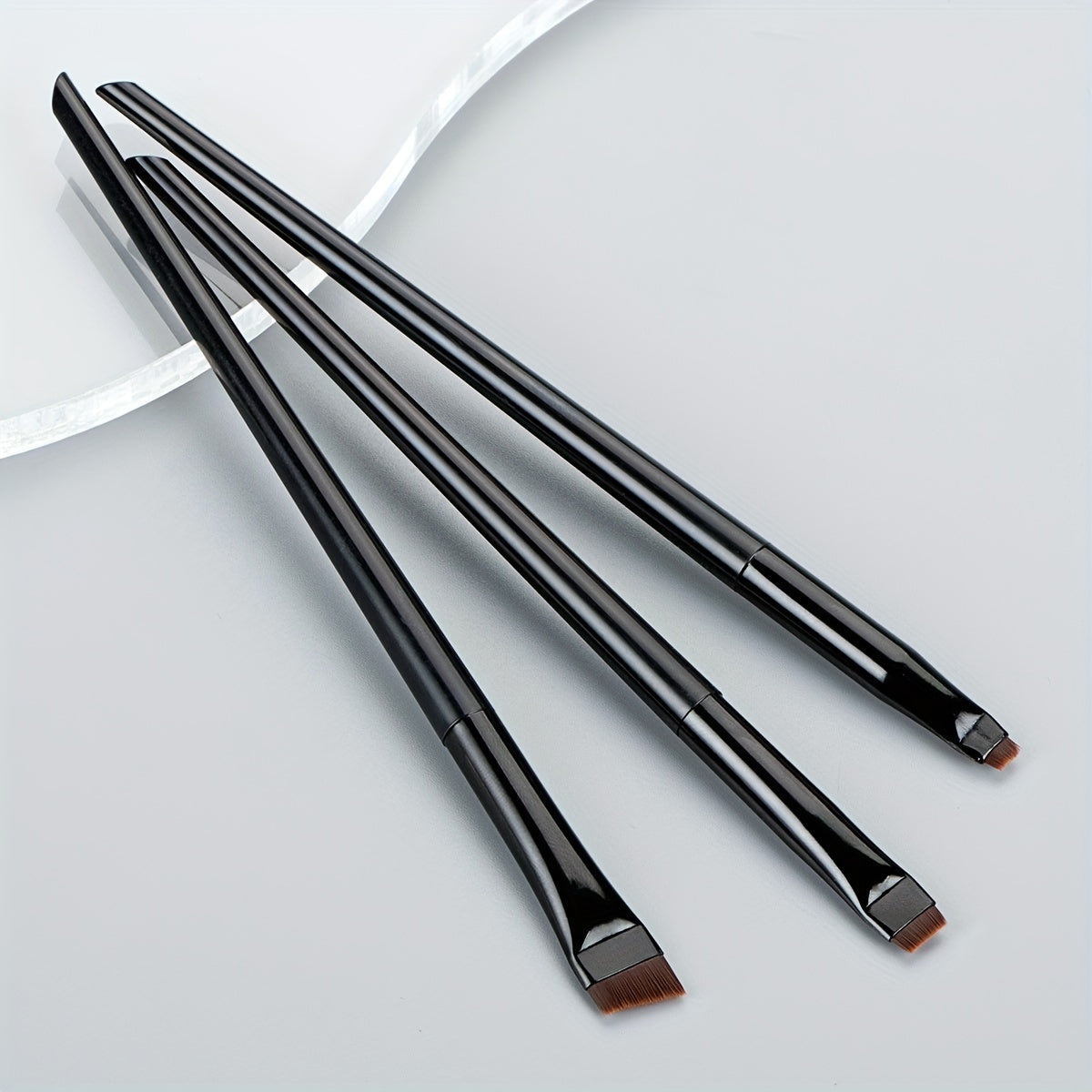 Ultra Thin Eyebrow Brush Set 3Pcs Angled Precision Eyeliner Makeup Brushes