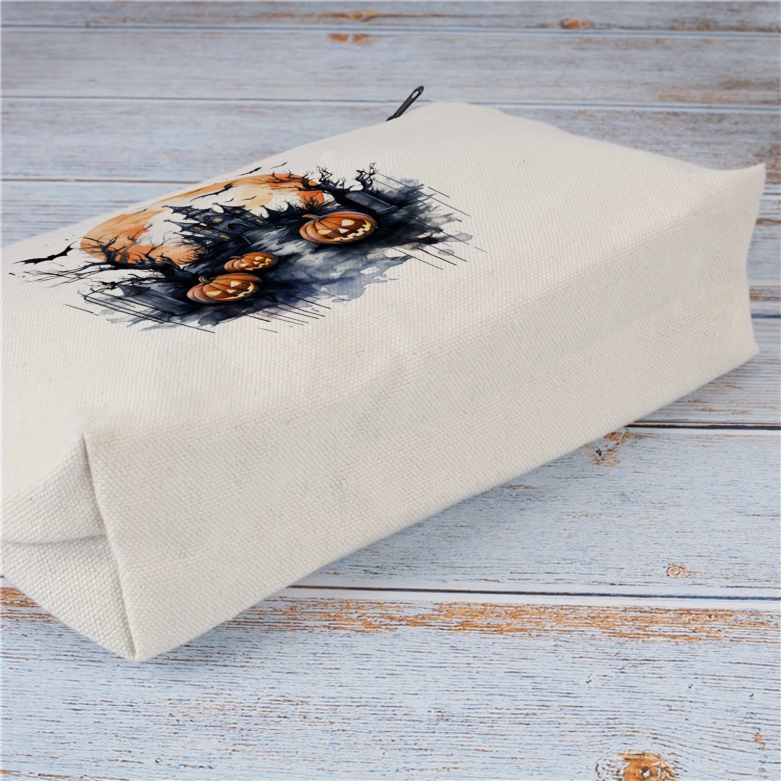 Halloween Makeup Bags Travel Pouches Toiletry Bags Canvas Zipper Makeup Bags