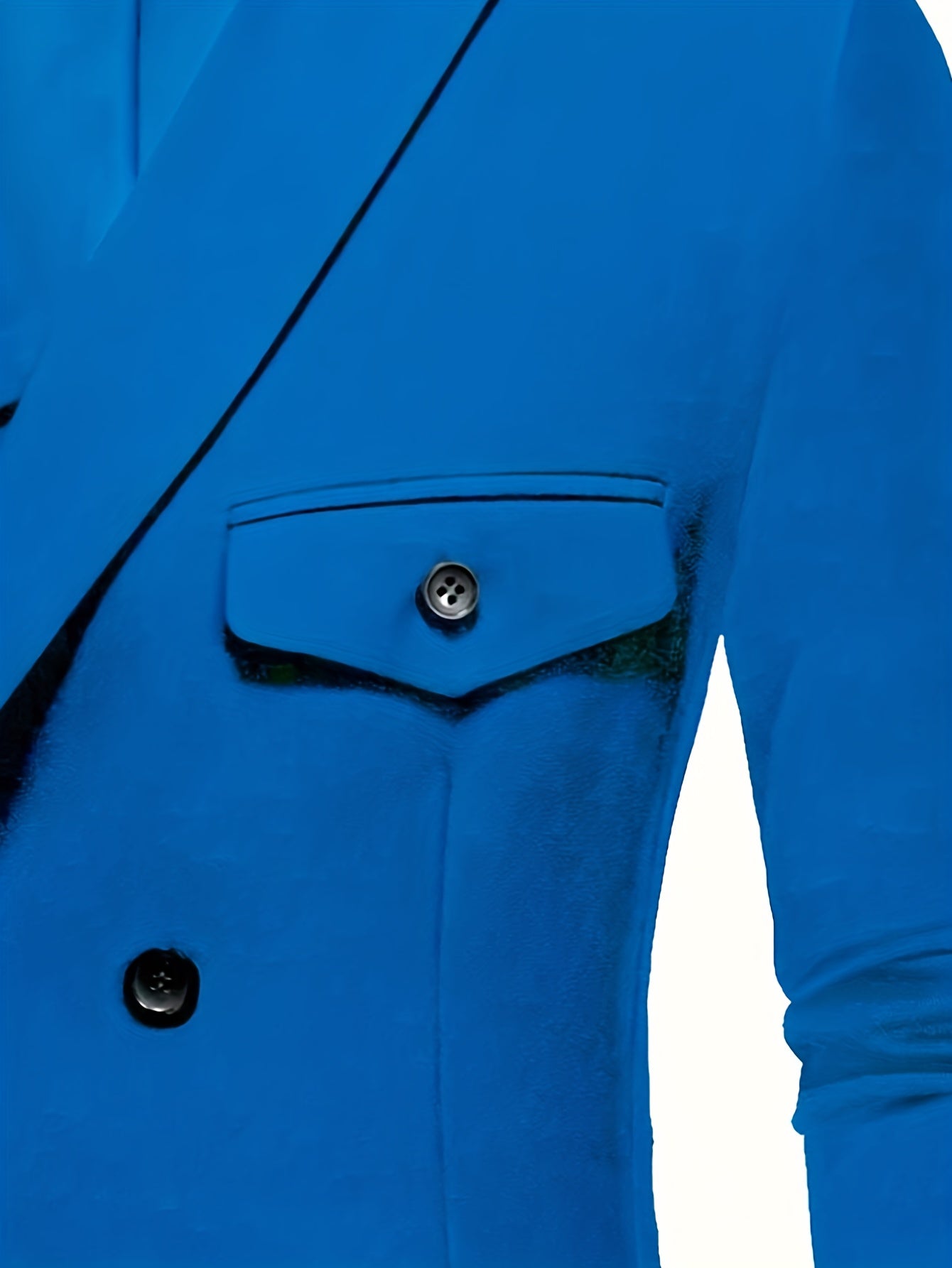 Men's Double Breasted Blazer Solid Lapel Suit Jacket