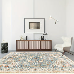 Large Boho Area Rug Vintage Persian Carpet Anti-slip Base Living Room Bedroom