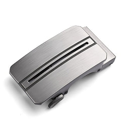 Men's Cowhide Leather Belt Automatic Buckle Business Belt