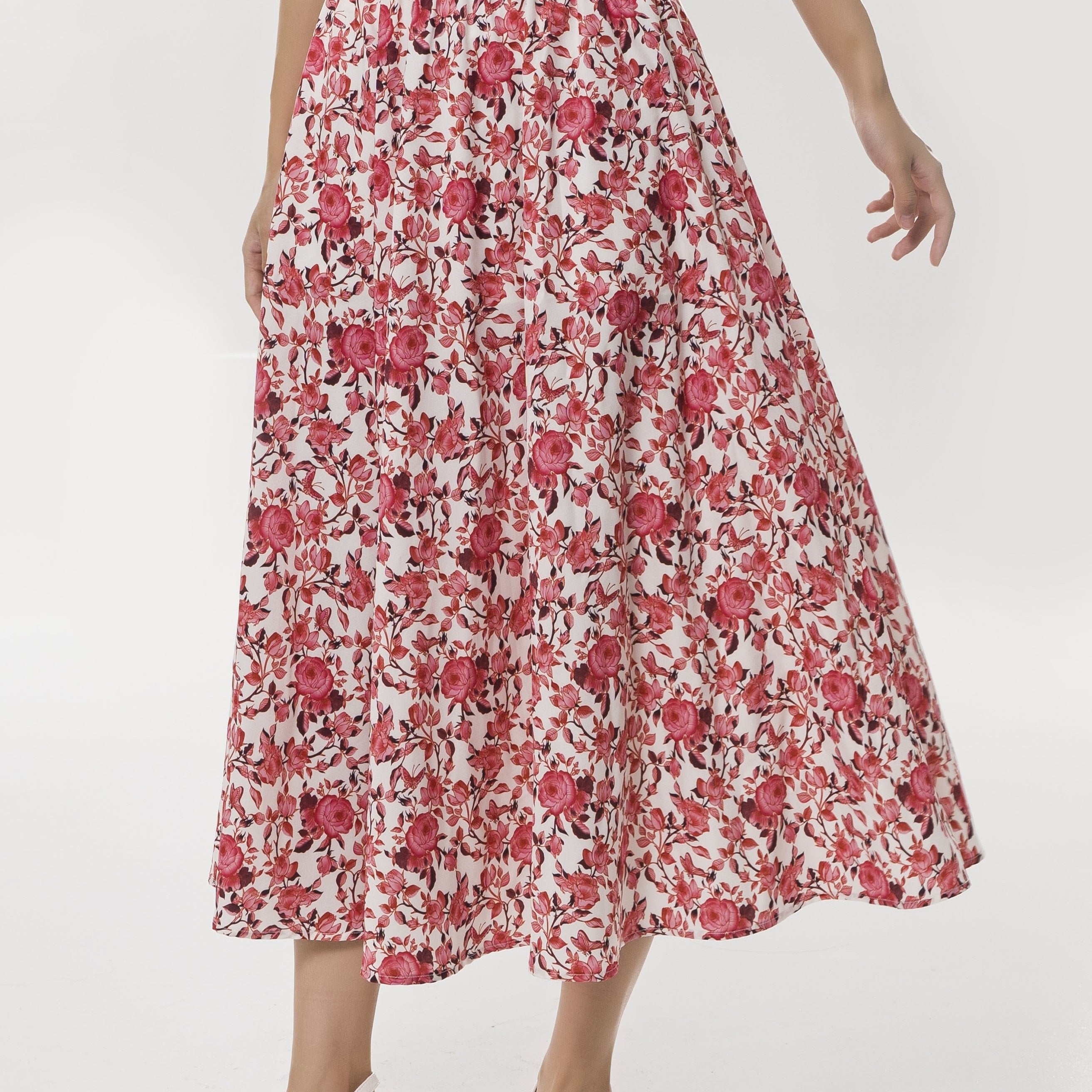 Floral Print High Waist Skirt for Spring & Summer