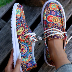 Women's Colorful Floral Canvas Low Top Shoes