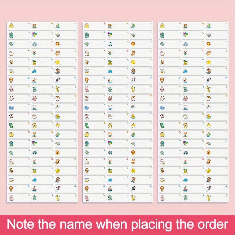 Custom Waterproof Name Sticker 3.4x1 Personalized Label for School Stationery