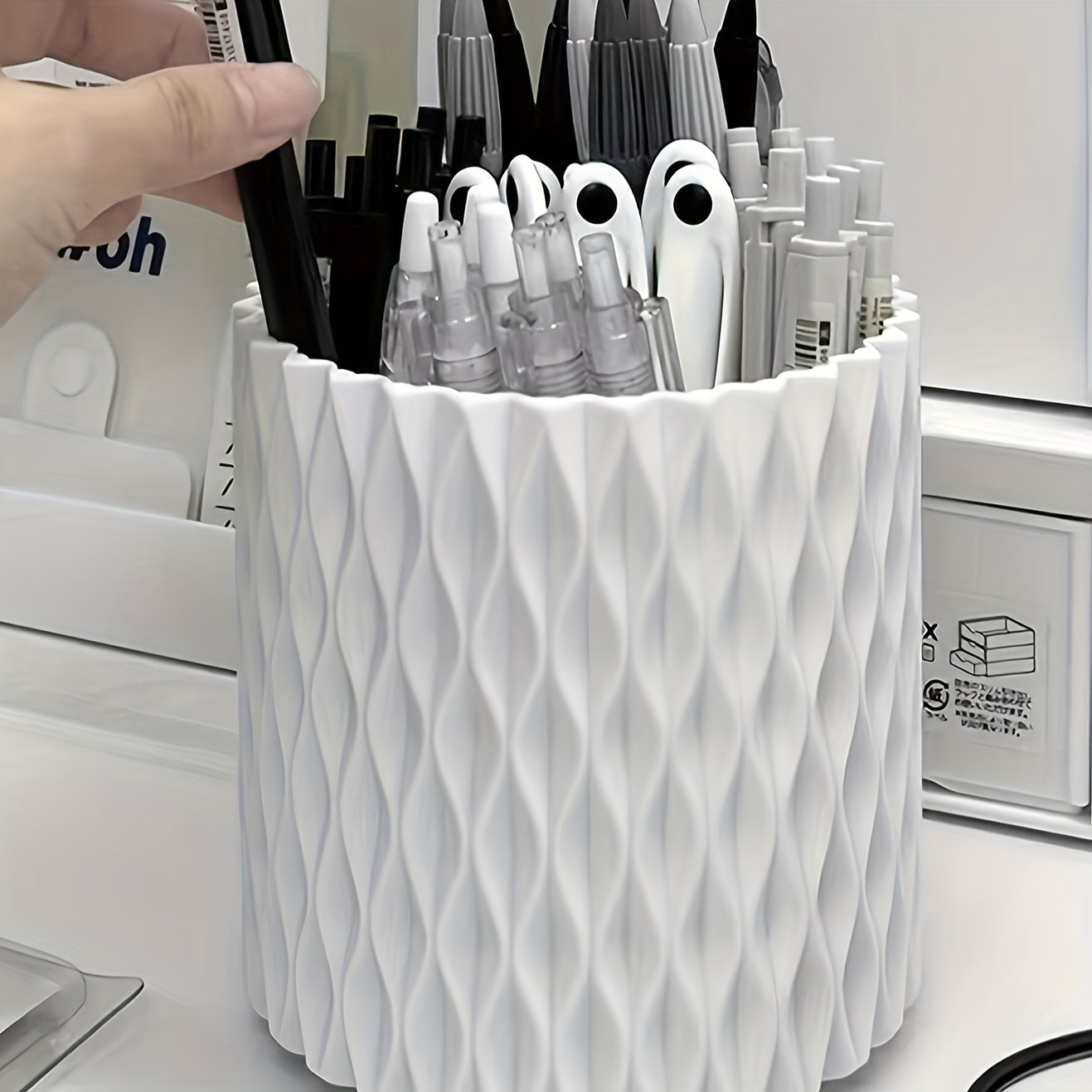 1pc Round Pens Makeup Brush Storage Tray