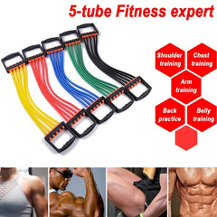 Tube Resistance Band Chest Expander Home Fitness Accessory