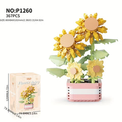 Building Block Toy Decorative Potted Plants Party Favors DIY Creative Decoration