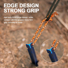 10pcs Tent Pegs Lightweight Aluminium Alloy Garden Stakes Ground Nails