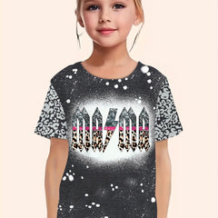 Leopard Print Graphic T-Shirt for Girls