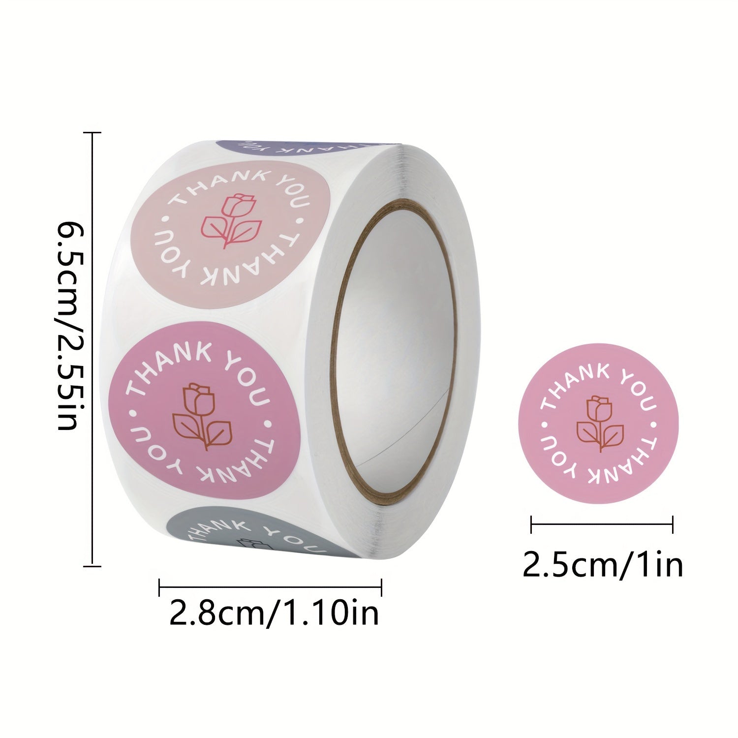 500 Thanksgiving Decorative Thank You Stickers