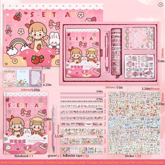 Dreamy Promise Gift Set Journal Notebook Tape Sticky Notes Stickers