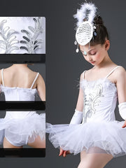 Girls Ballet Leotard Tutu Dress Set for Dance Performance