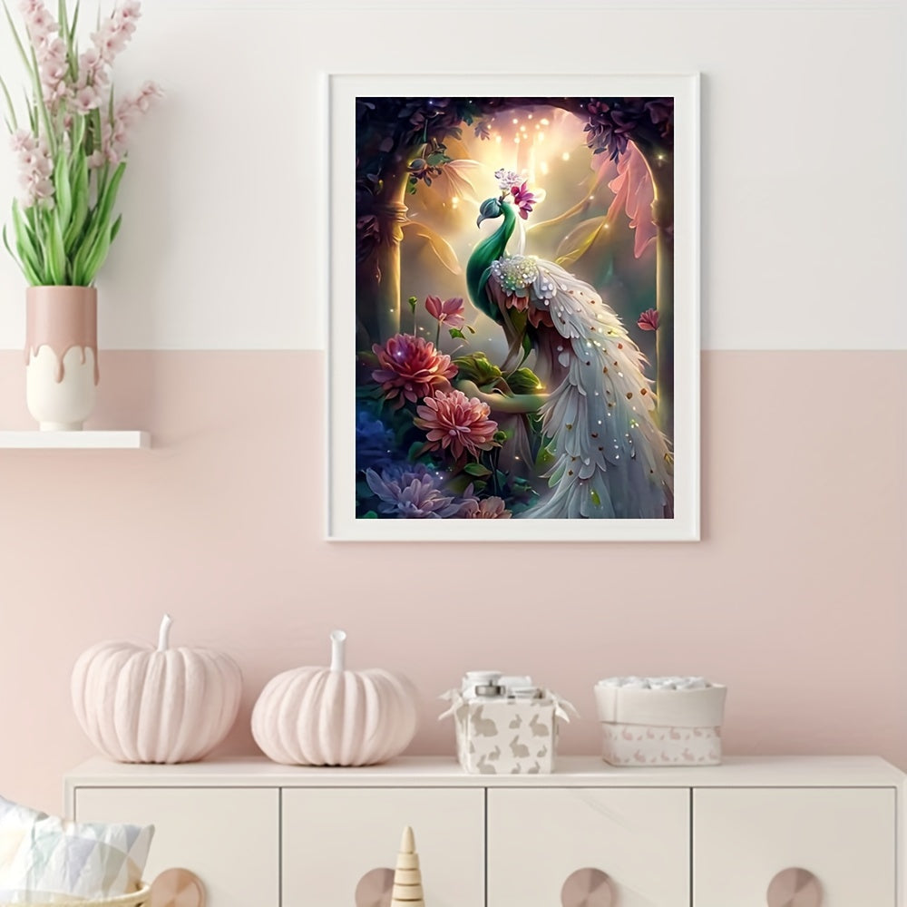 Peacock Pattern Canvas Painting Poster Print for Home Wall Art