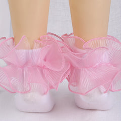 Kids Lace Trim Ankle Socks Breathable Casual Comfortable Toddlers