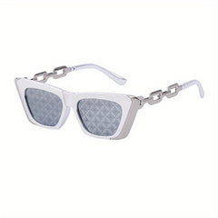 Personality Chain Sunscreen Sunglasses Cat Eye Sunglasses