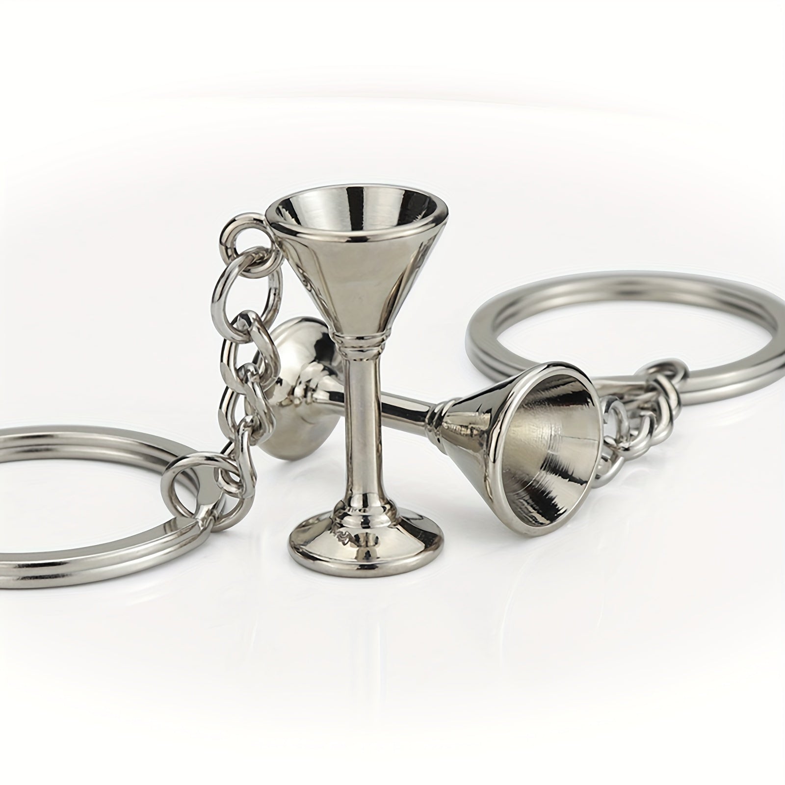 3D Zinc Alloy Wine Bottle Keychain Pendant for Camping