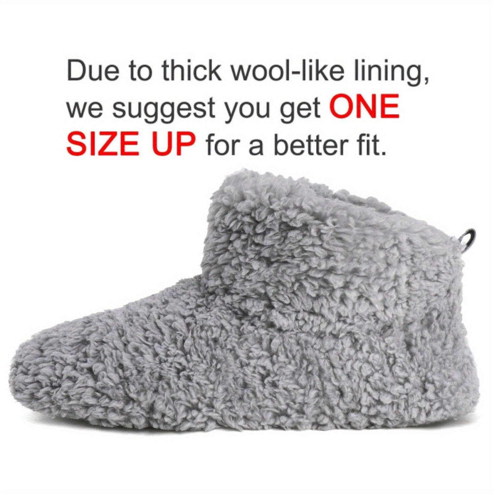 Women's Cozy Fuzzy Slipper Boots - Solid Slip On Indoor Shoes