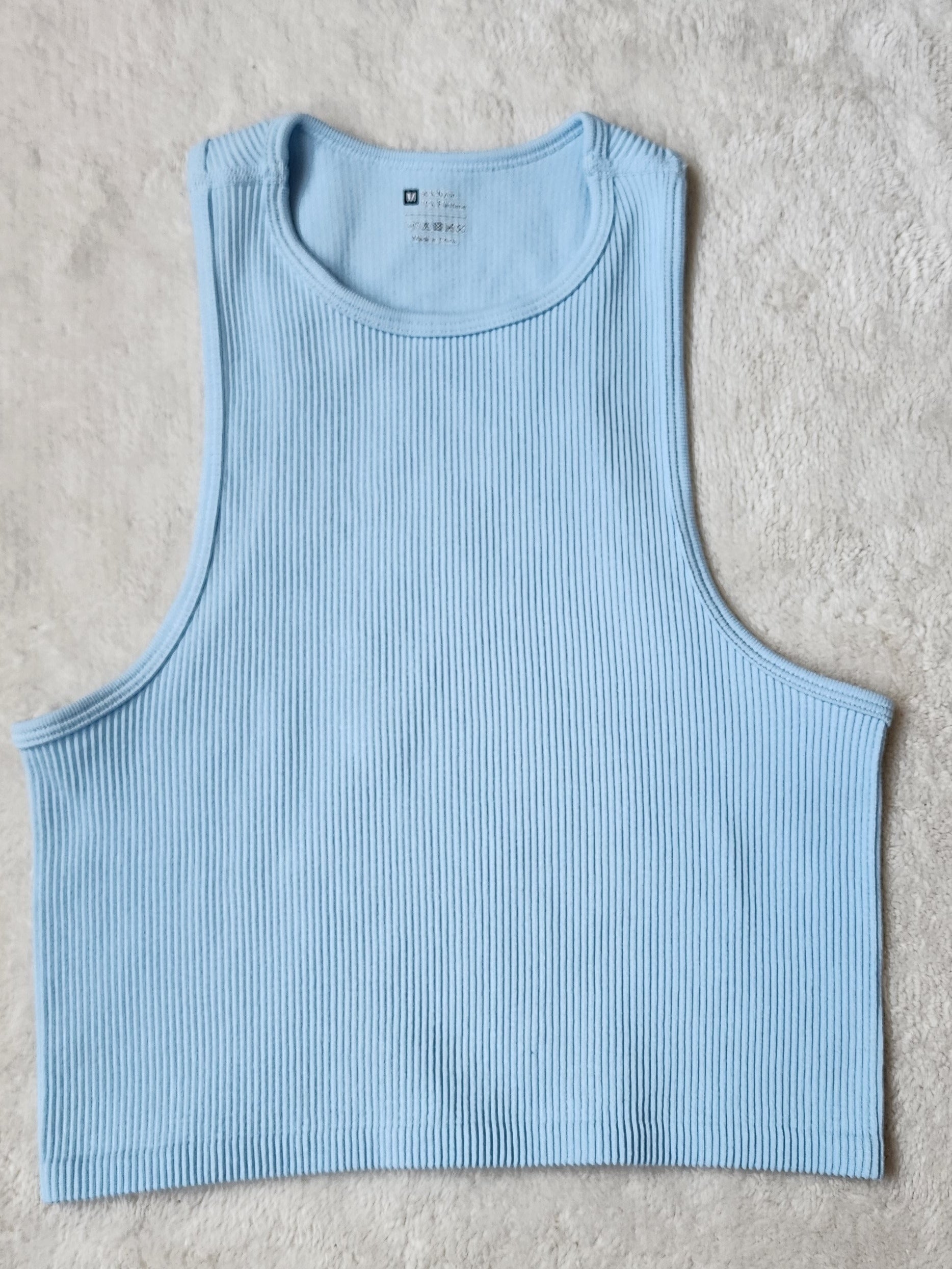 Ribbed Sports Yoga Tank Top Racerback Sleeveless Crop Top