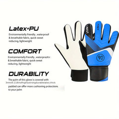 2pcs Football Goalkeeper Gloves Full Finger Hand Protection