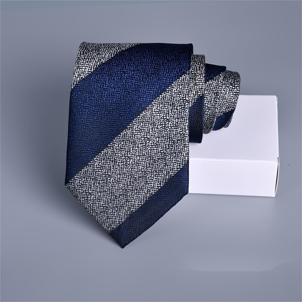 Men's Striped Jacquard Tie for Formal Wear