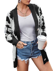 Casual Cardigan Women's Plus Button Up Long Sleeve Knit Coat