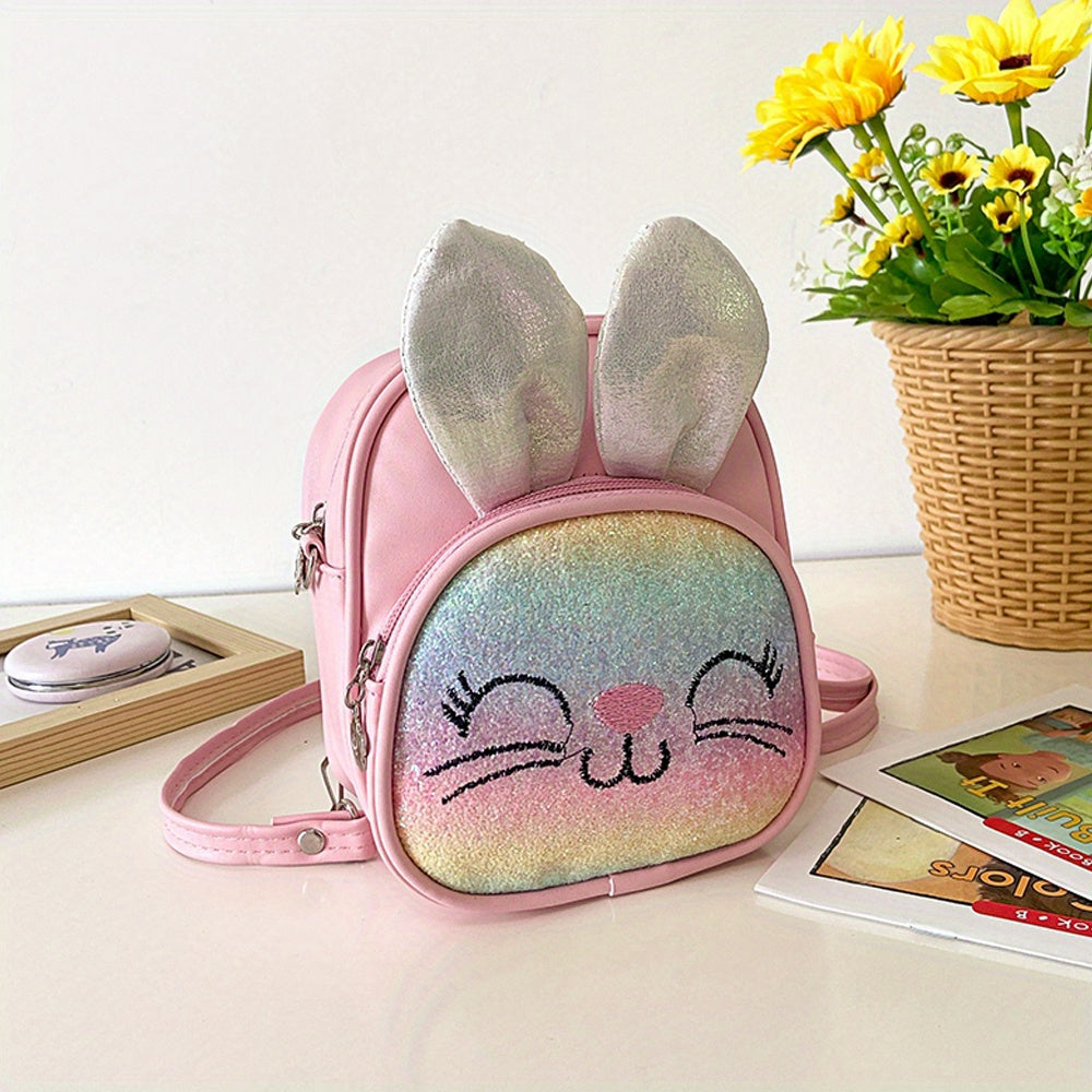 Kids Rabbit Crossbody Bag Glitter Backpack For Girls