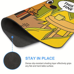 This Is Fine Dog with Fire Gaming Mouse Pad Non Slip Rubber Mouse Pad