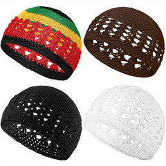 4pcs Knitted Beanie Crochet Hat Unisex Skull Cap