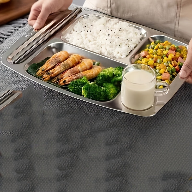 304 Stainless Steel Dinner Plate for Picnic and Weight Loss