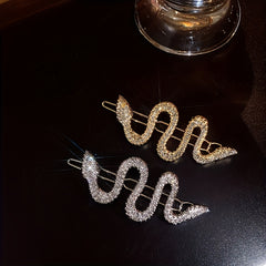 Vintage Rhinestone Snake Hairpin Hair Accessory