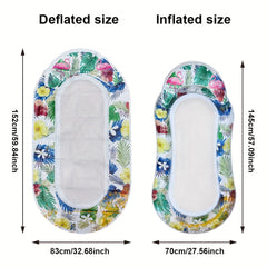 Glitter Flamingo Inflatable Float Tropical Leaf Summer Pool Party