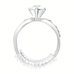 46pcs Invisible Ring Size Adjuster For Loose Rings Male And Female