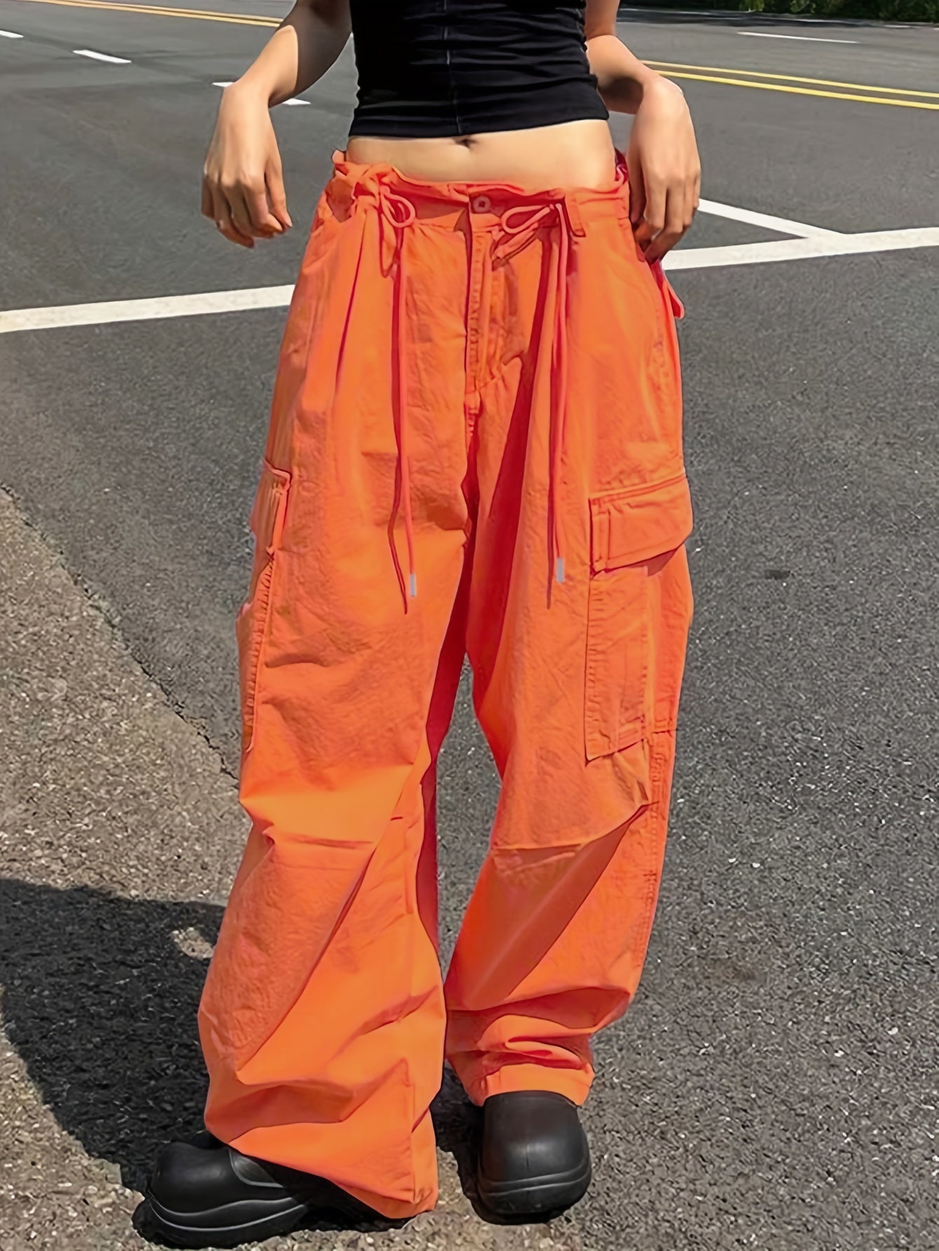 Casual Sports Pants High Waist Cargo Pants