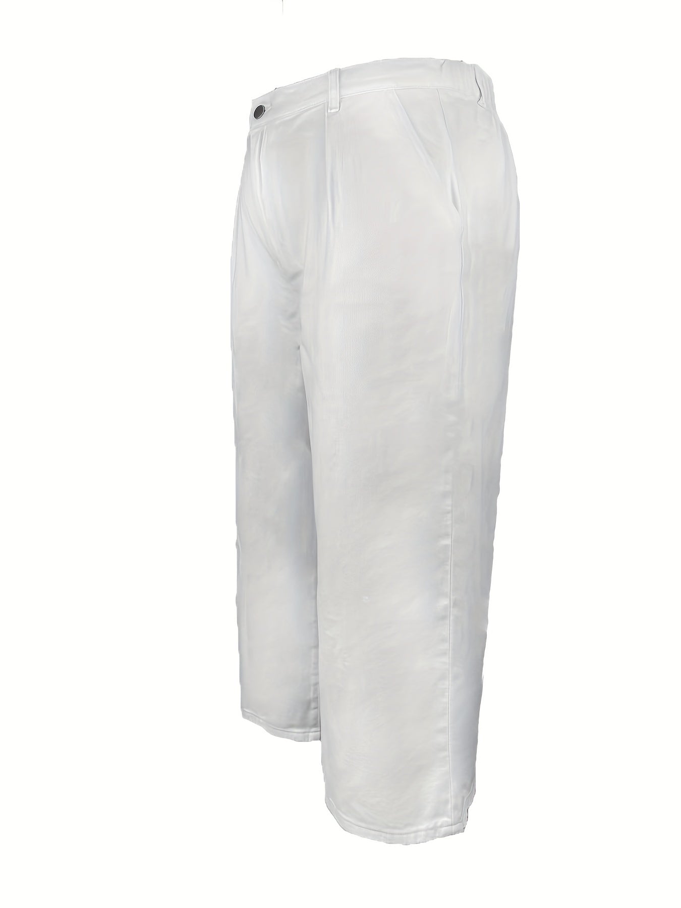 Solid High Rise Wide Leg Jeans