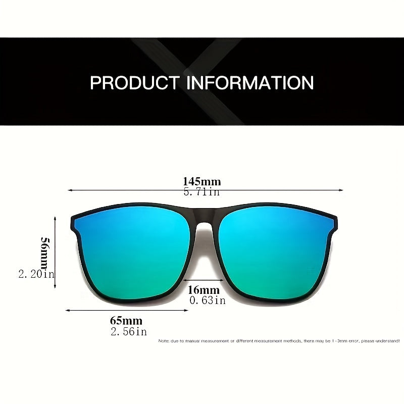 Men's Polarizer Sunglasses Clip On Flip Up Driving Ultralight Unisex