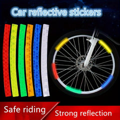 Bicycle Wheel Reflective Sticker Helmet Wheel Ring Protective Strip